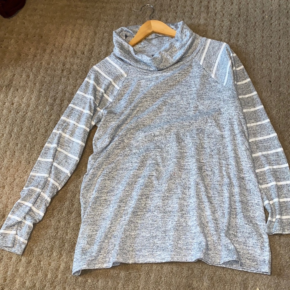 Gray striped long sleeve